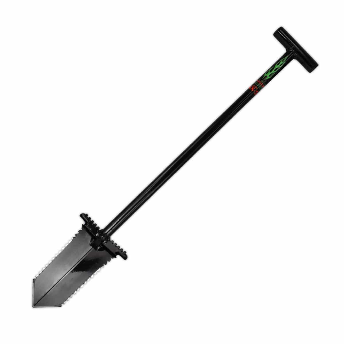 Anaconda NX 5 Tempered Steel 31-Inch Shovel with Double Serrated Blade & Foot Pegs - Heavy Duty Digging Tool for Camping, Hiking, and Outdoor Survival