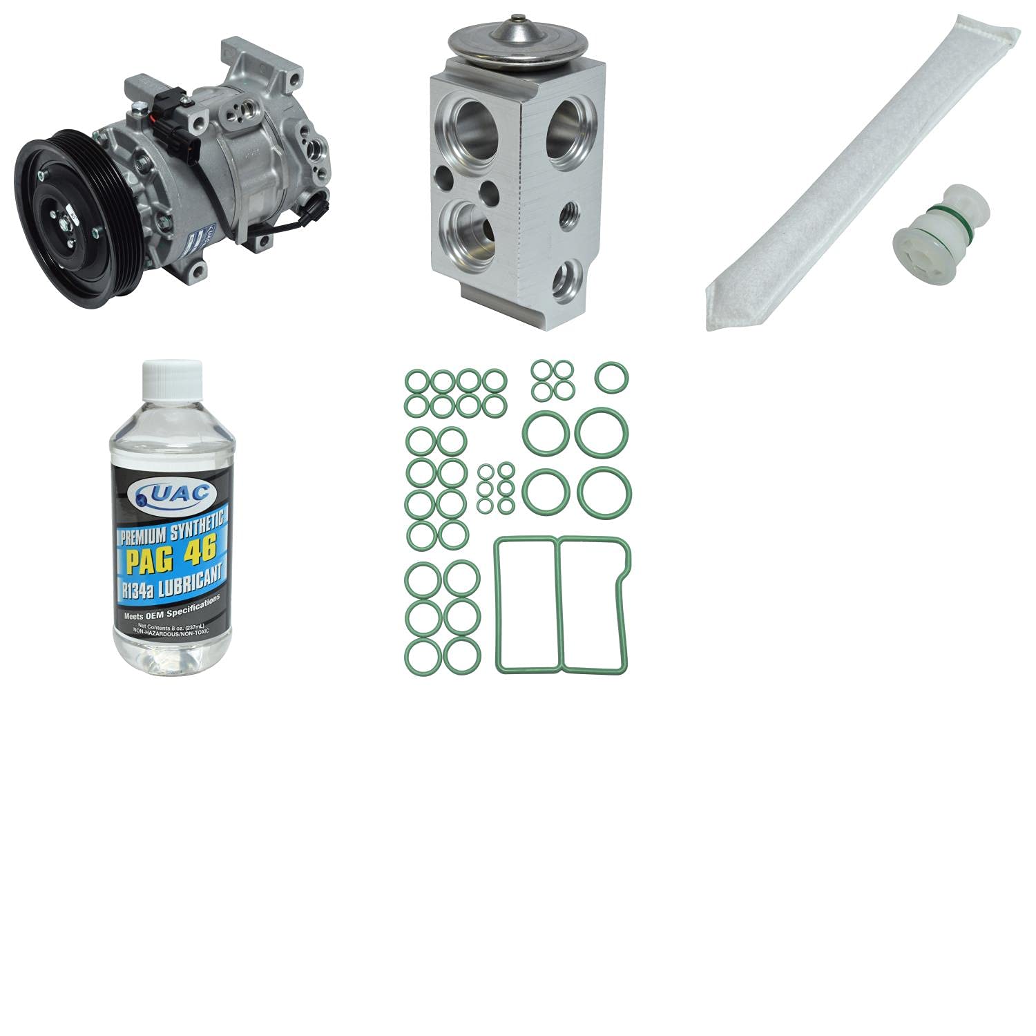HVAC A/C Compressor Replacement Kit - Compatible with Multiple Car Models | Fast Cooling System Repair | Perfect for DIY Mechanics & Auto Shops