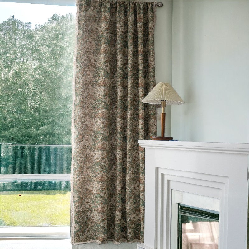 Jocelyn Green Floral Blackout Curtains for Bedroom - Custom Room Darkening Window Drapes for Better Sleep & Privacy