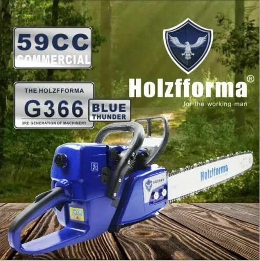 Holzfforma G366 Chainsaw with 20-Inch Bar and Chain Included - Professional Gas-Powered Chainsaw for Wood Cutting, Tree Trimming, and Firewood Preparation - Perfect for Homeowners, Landscapers, and Forestry Workers