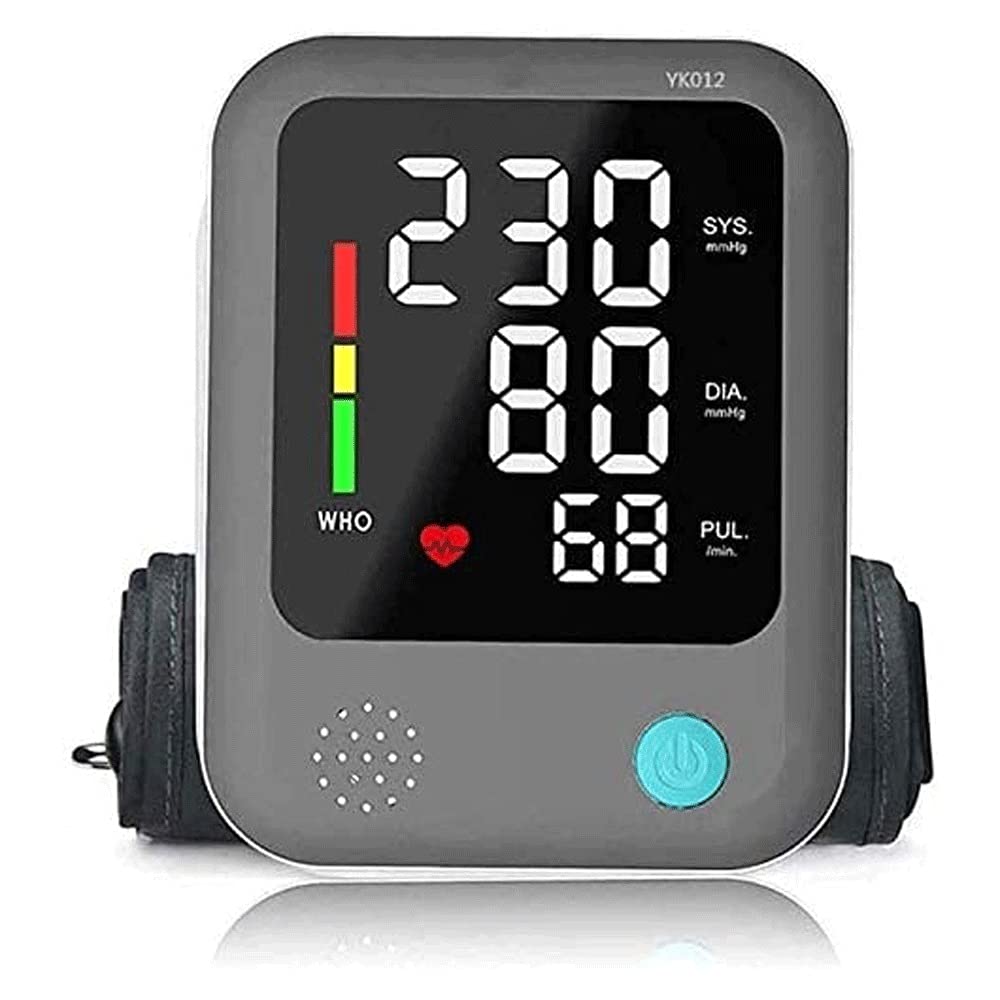 YUNZHONG Automatic Digital Blood Pressure Monitor with Large LCD Display, Voice Broadcast, Upper Arm Cuff - Accurate Home BP Machine for Pulse Rate Tracking | Ideal for Seniors, Home Healthcare & Daily Health Monitoring