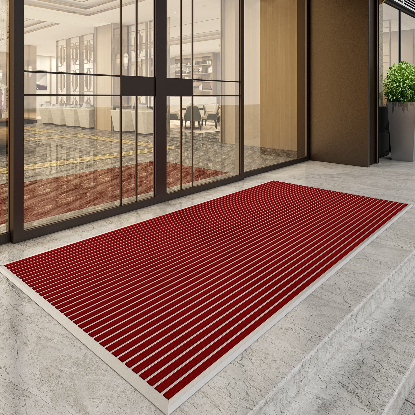 ALLEVI Heavy Duty Non-Slip Aluminum Alloy Outdoor Entrance Mat - 47