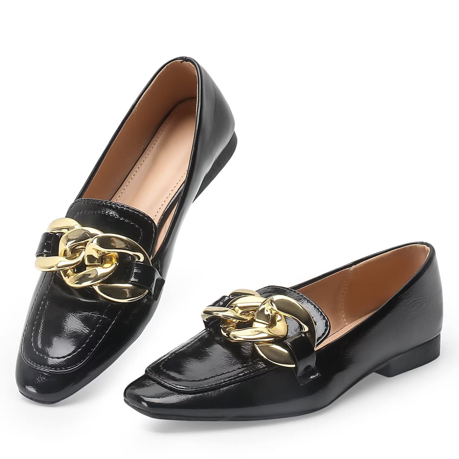 MUSSHOE Women's Slip-On Flats - Comfortable Dressy Loafers for Work, Casual & Travel | Lightweight Walking Shoes for Women