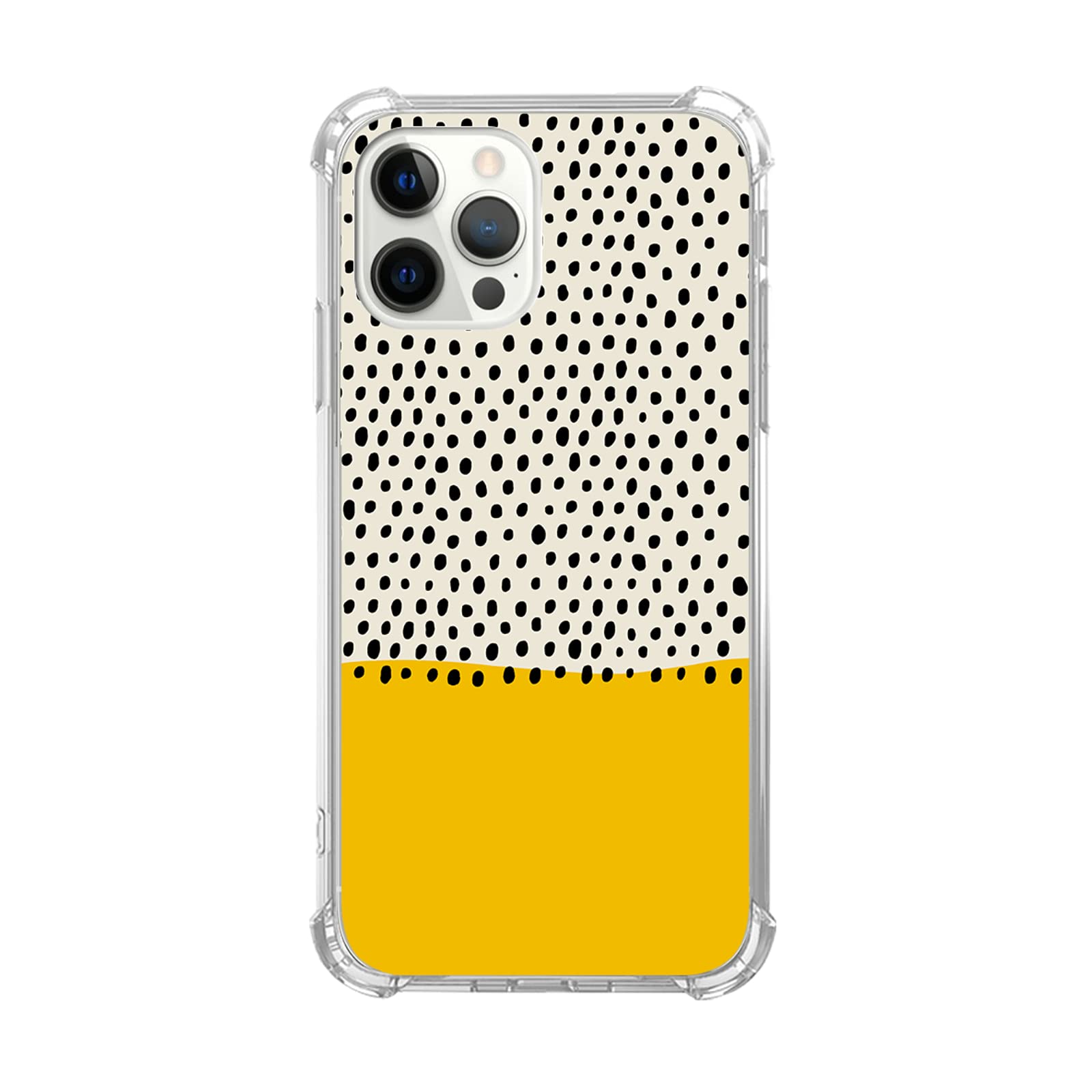 Trendy Polka Dots Phone Case for iPhone 13 Pro Max - Dalmatian Spots Design, Cute & Unique TPU Bumper Cover for Women Men - Perfect for Everyday Use, Office, School & Travel