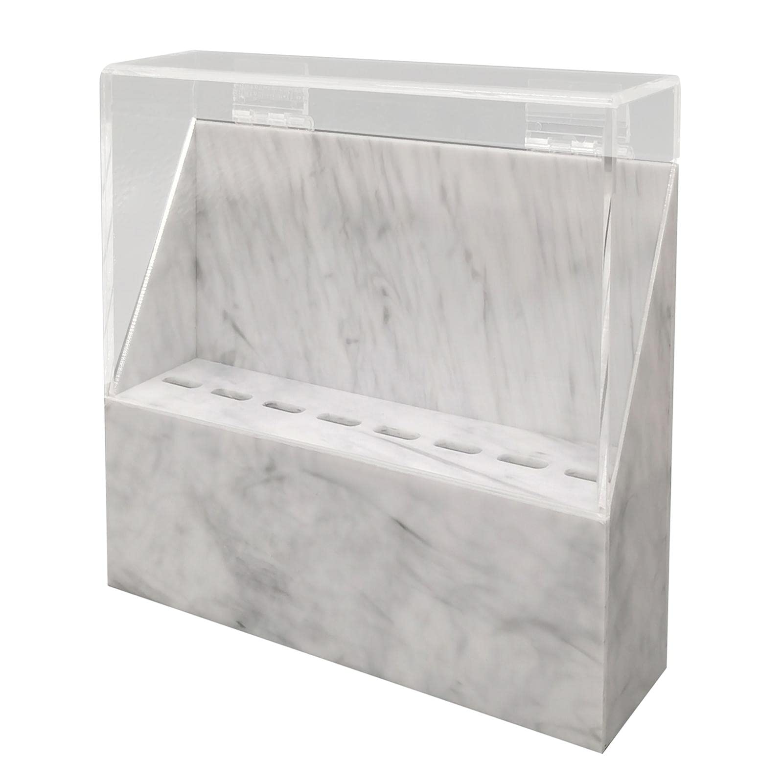 Yotijar Acrylic Tweezer Holder & Lash Bed Organizer - Professional Eyelash Extension Storage Tool for Beginners & Experts (White) | Salon, Spa & Home Use Beauty Accessory