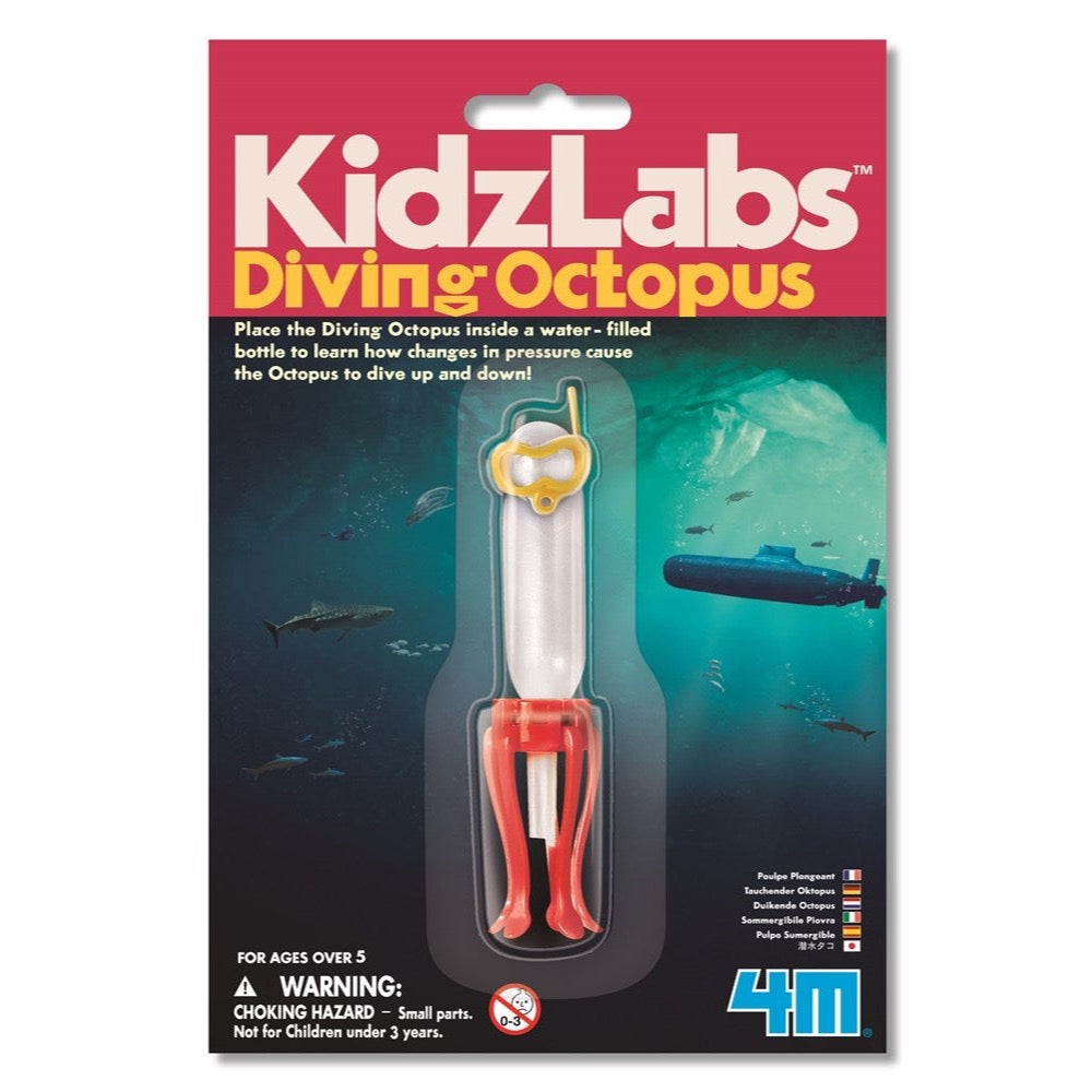 4M FSG3309 Diving Octopus Science Kit - STEM Educational Toy for Kids Ages 8+ - Fun Underwater Science Experiment for Home, Classroom & Pool Parties
