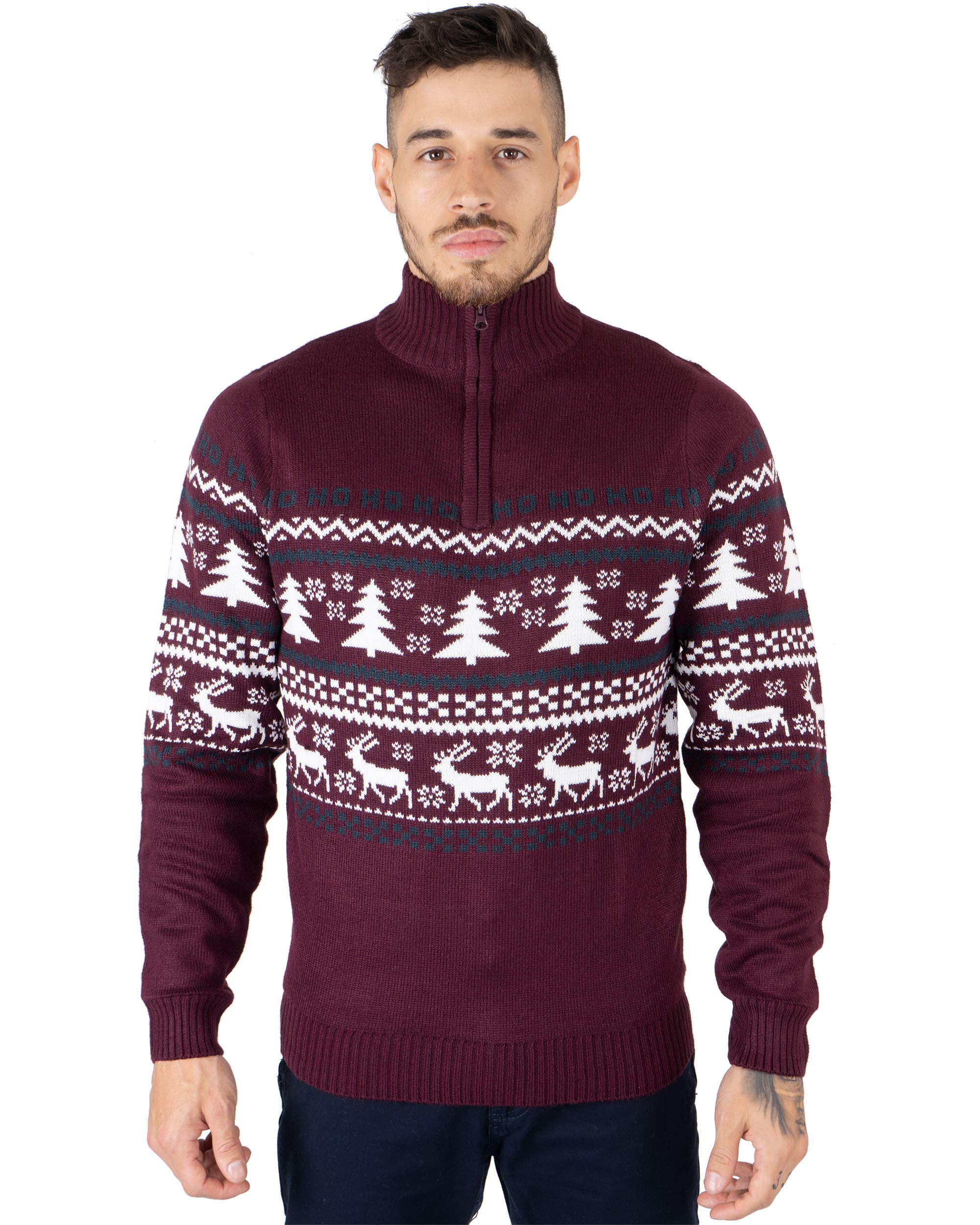 Festive Fair Isle Christmas Jumper - Unisex Knit Sweater for Men & Women (S-2XL) - Holiday Party Wear
