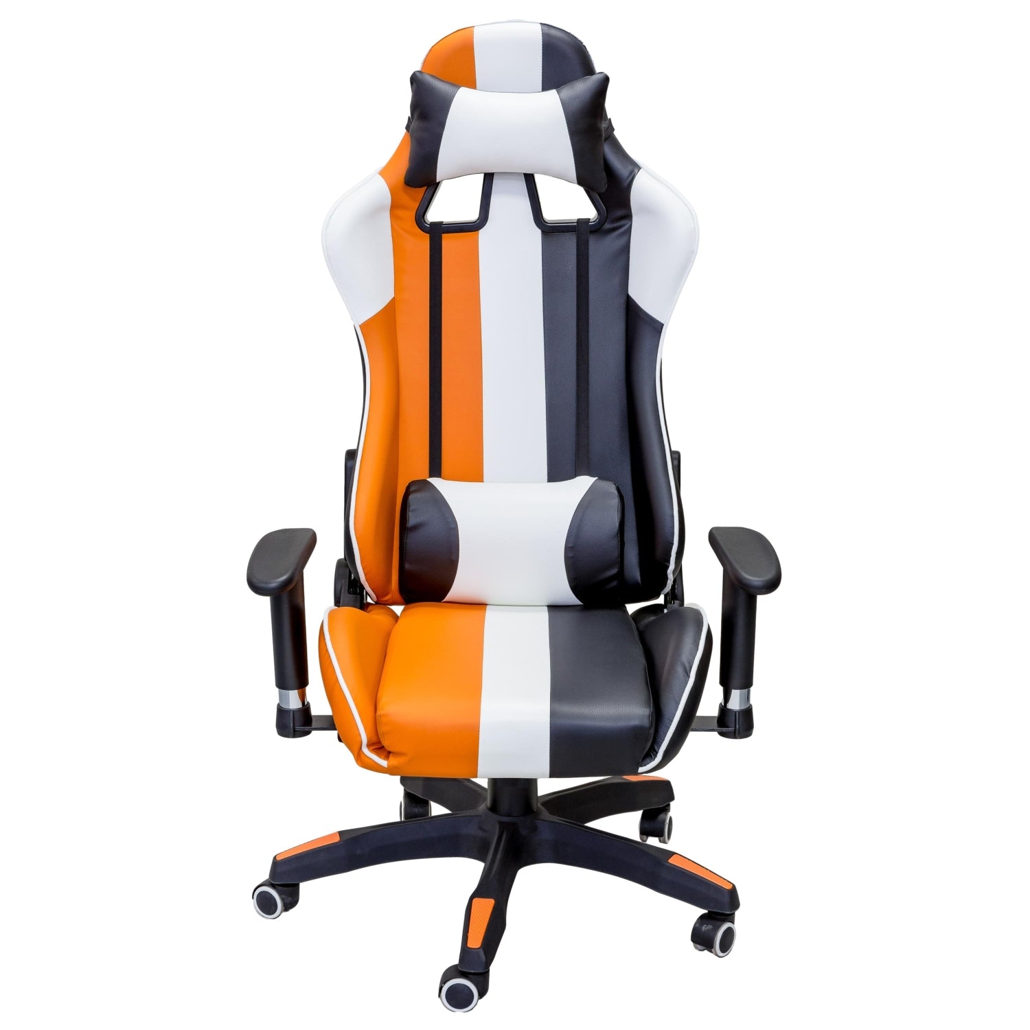 TITAN X SERIES 306 Gaming Chair - Ergonomic Racing Style PC Gaming Chair with Adjustable Lumbar Support (Black/Orange/White) - Perfect for Esports, Streaming & Home Office Setup