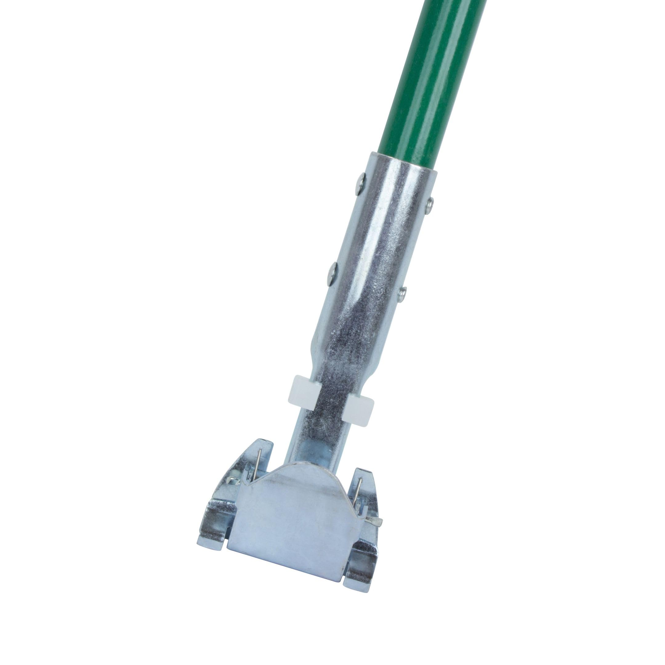 SPARTA 60-Inch Green Jaw Clamp Dust Mop Handle with Clip-On Connector - Heavy Duty Floor Cleaning Tool for Commercial Janitorial Use - Pack of 12 - Ideal for Schools, Hospitals, Offices and Industrial Facilities