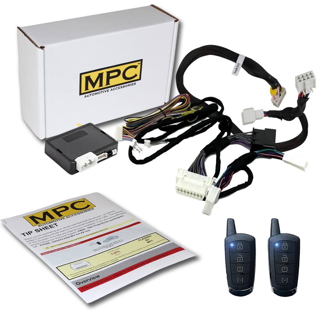MPC 4-Button Remote Starter for 2011-2014 Toyota Sienna | Gas Engine | G-Key Technology | Key to Start | 2 Extended Range 4-Button 2-Way Remotes (1500 ft Range) | Preloaded Firmware - Perfect for Cold Weather Starts & Secure Vehicle Access