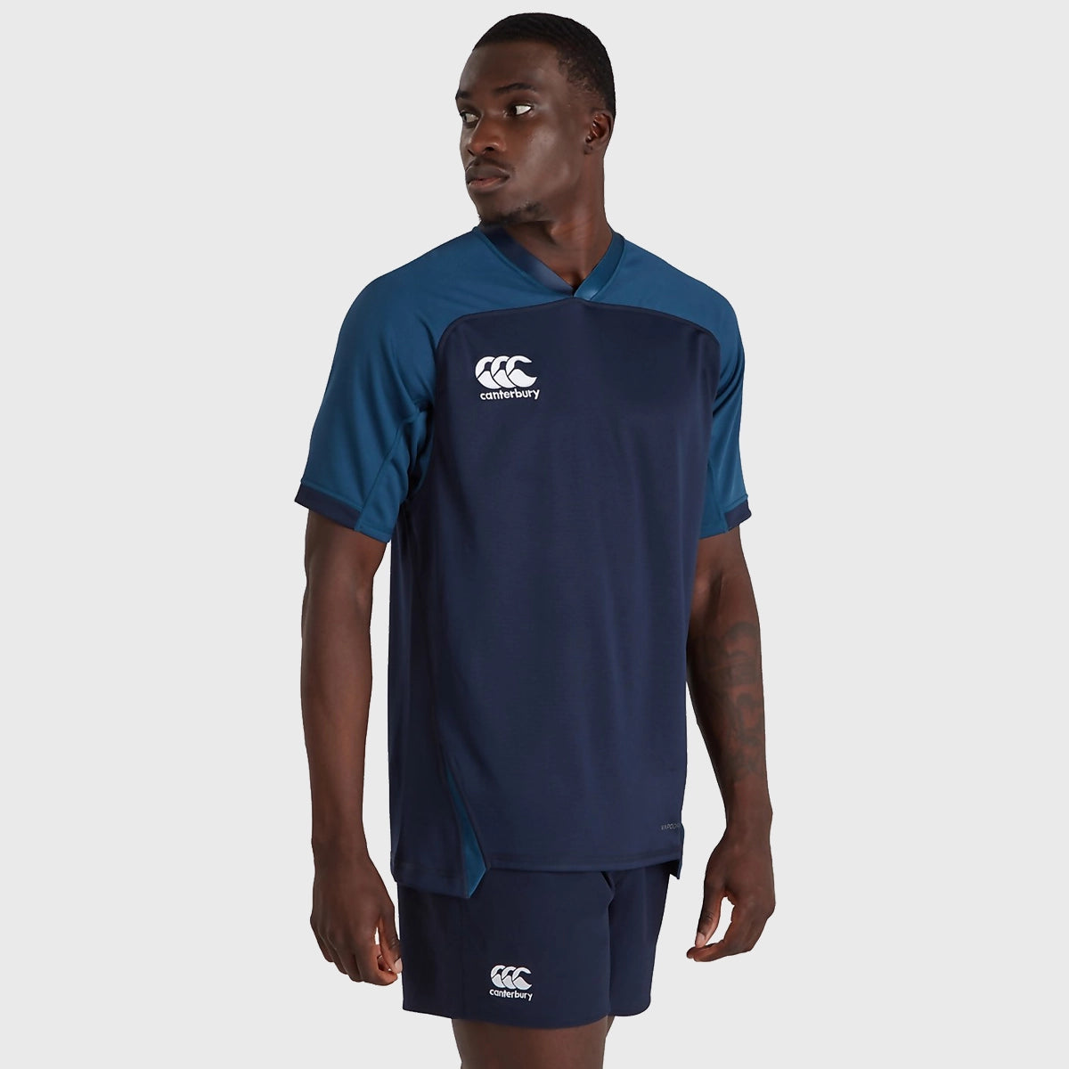 Canterbury Men's Evader Rugby Training Jersey - Navy Blue Performance Shirt for Rugby Practice & Sports Training - Perfect for Gym, Workouts & Team Sports