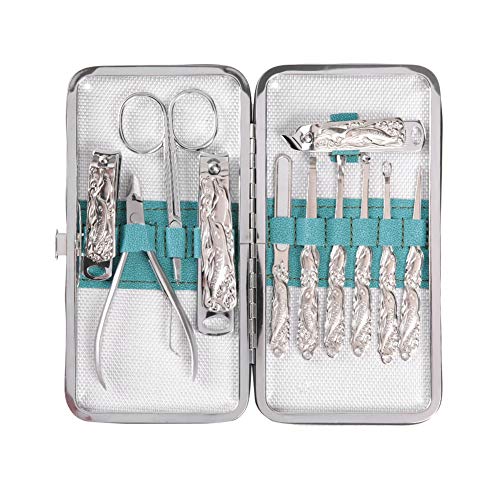 Songberry Professional 11-Piece Nail Clipper & Manicure Set - Stainless Steel Nail Trimmers, Cuticle Scissors & Tools for Home, Travel & Salon Use