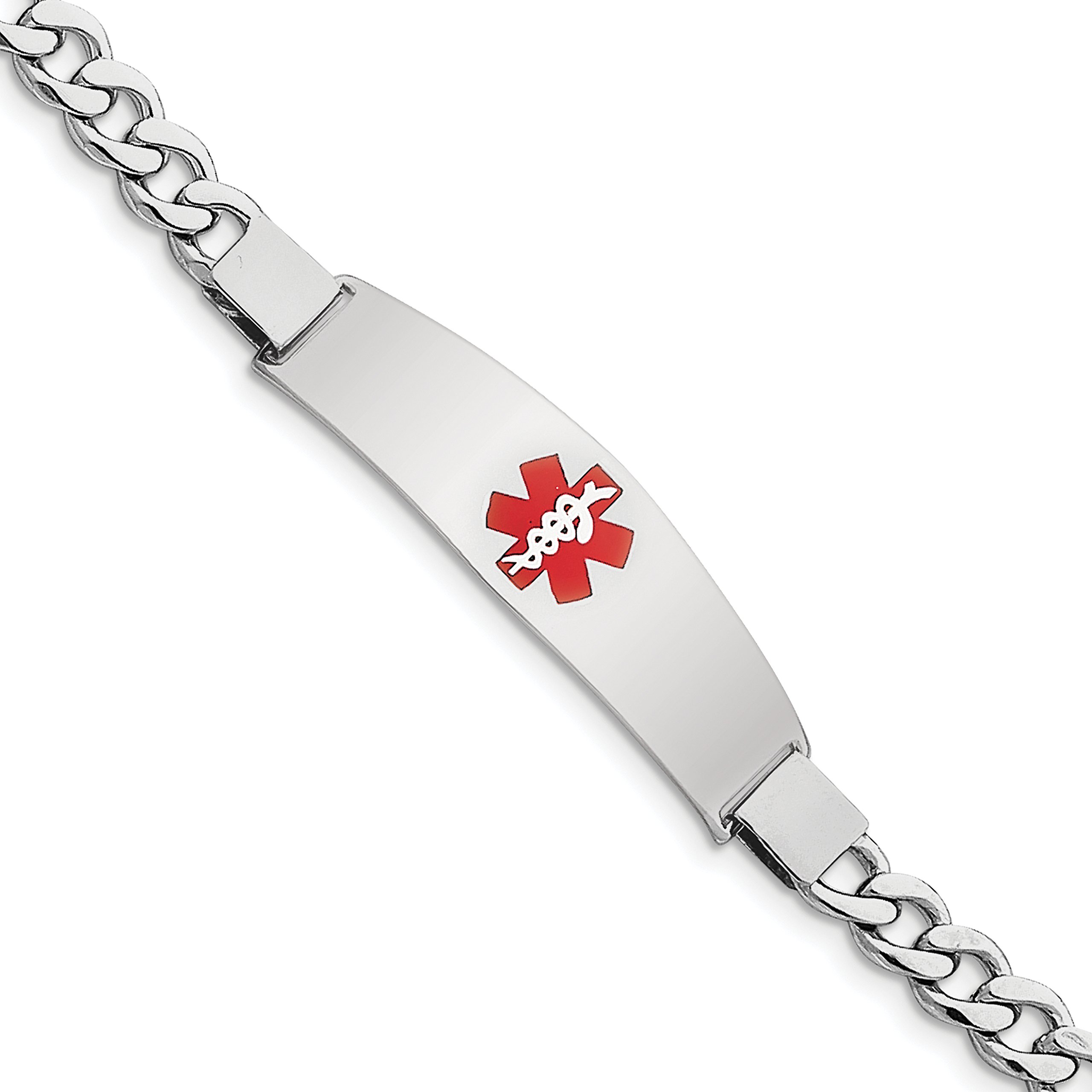 925 Sterling Silver Medical ID Curb Link Bracelet for Women - Engraved Emergency Alert Jewelry for Diabetes, Allergies & Medical Conditions - Perfect Gift for Nurses, Doctors & Healthcare Workers