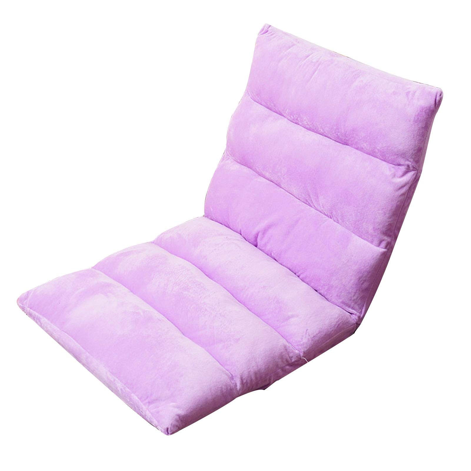 LIXIONG 5-Position Adjustable Floor Chair - Ergonomic Reclining Sofa Bed & Gaming Chair with Back Support, Foldable for Office, Reading & Watching TV - Comfortable Indoor Lounging (Purple) | Perfect for Small Spaces, Meditation & Relaxation