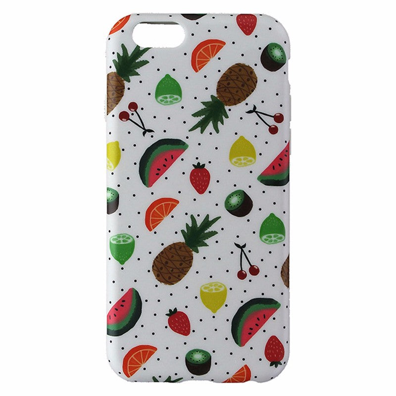 Agent 18 Flexshield Gel Case for iPhone 6/6s - Slim Protective Cover with Anti-Slip Grip (White/Black Dots/Fruit Design) | Perfect for Everyday Use, Work & Outdoor Activities