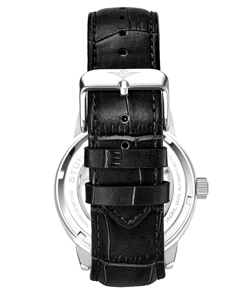 3917 Automatic 43mm Skeleton Dual Time Men's Watch - Stylish Mechanical Timepiece for Business Travel & Formal Occasions