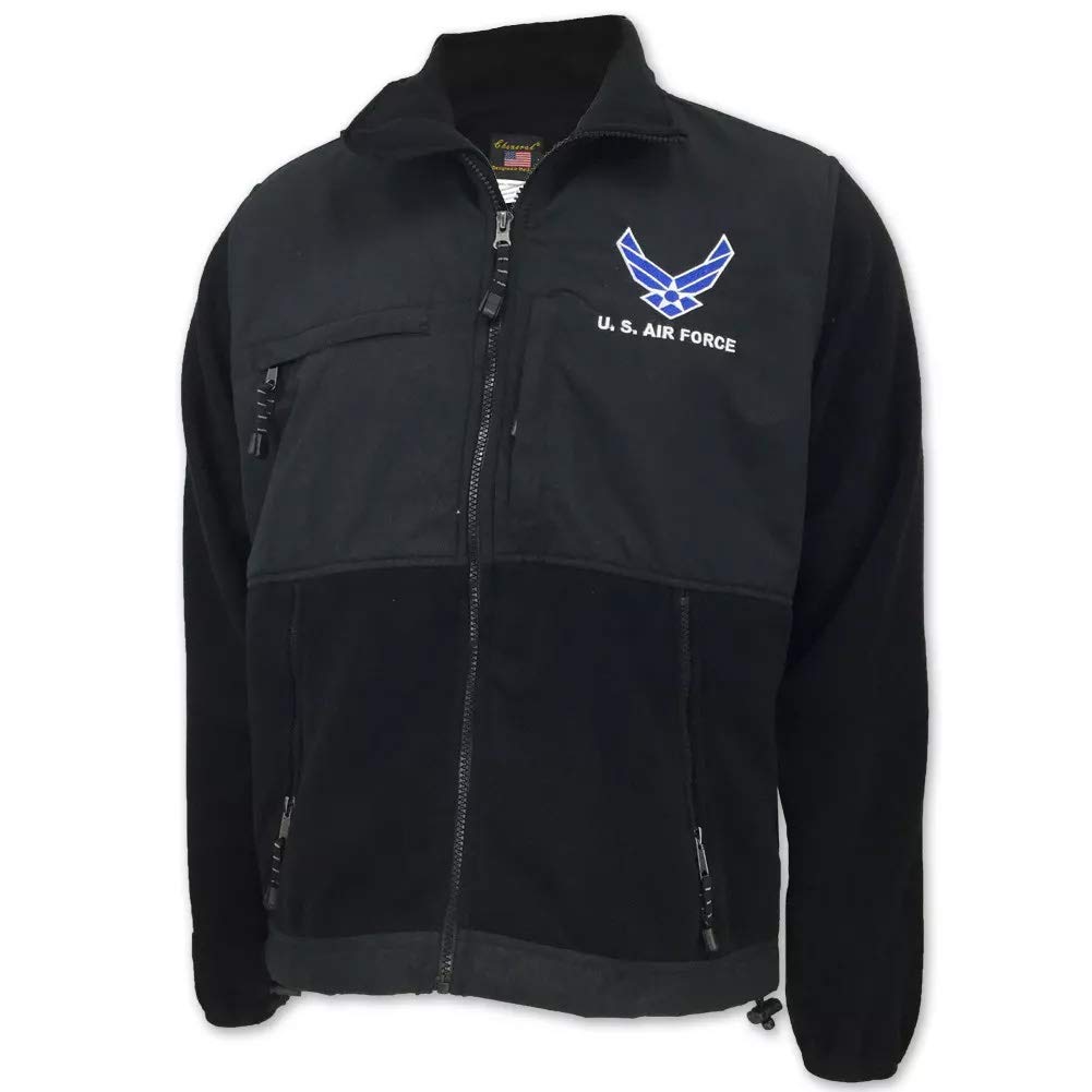 Air Force Wings Polar Fleece Jacket - Warm Winter Coat for Men & Women | Military Style Outdoor Jacket for Hiking, Camping & Casual Wear
