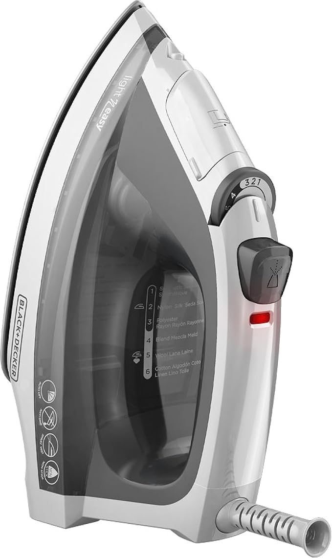 Light ‘N Easy™ Compact Steam Iron - Anti Drip, Portable Travel Iron for Clothes, Fast Heating, Lightweight & Energy Efficient - Perfect for Home, Travel, and Business Trips (Grey)