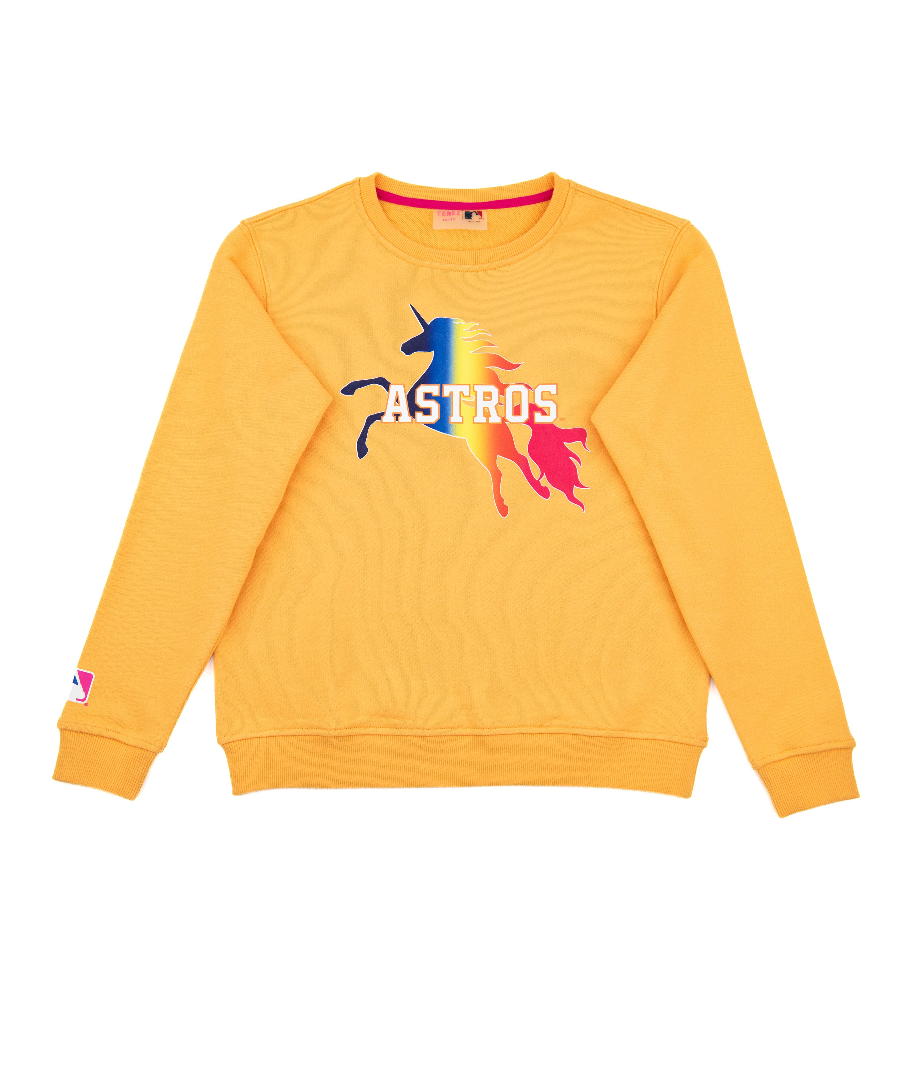 Terez Girls Astros Rainbow Unicorn Sweatshirt - Cute Hoodie for Kids, Soft & Comfortable Pullover for School, Playdates & Birthday Parties