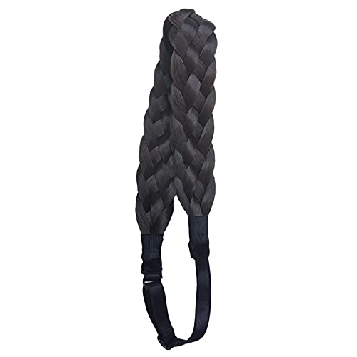 Stylish Topsjlus Headband Wig for Women - Fashionable Braided Wig Hair Hoop with Wide Headband Hairpiece Accessory - Perfect for Cosplay, Costume Parties, and Everyday Fashion