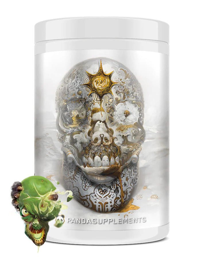 Panda Supplements Skull Nootropic Pre Workout Powder - Brain & Energy Booster for Focus, Gym & Study | Best for Athletes, Students & Gamers