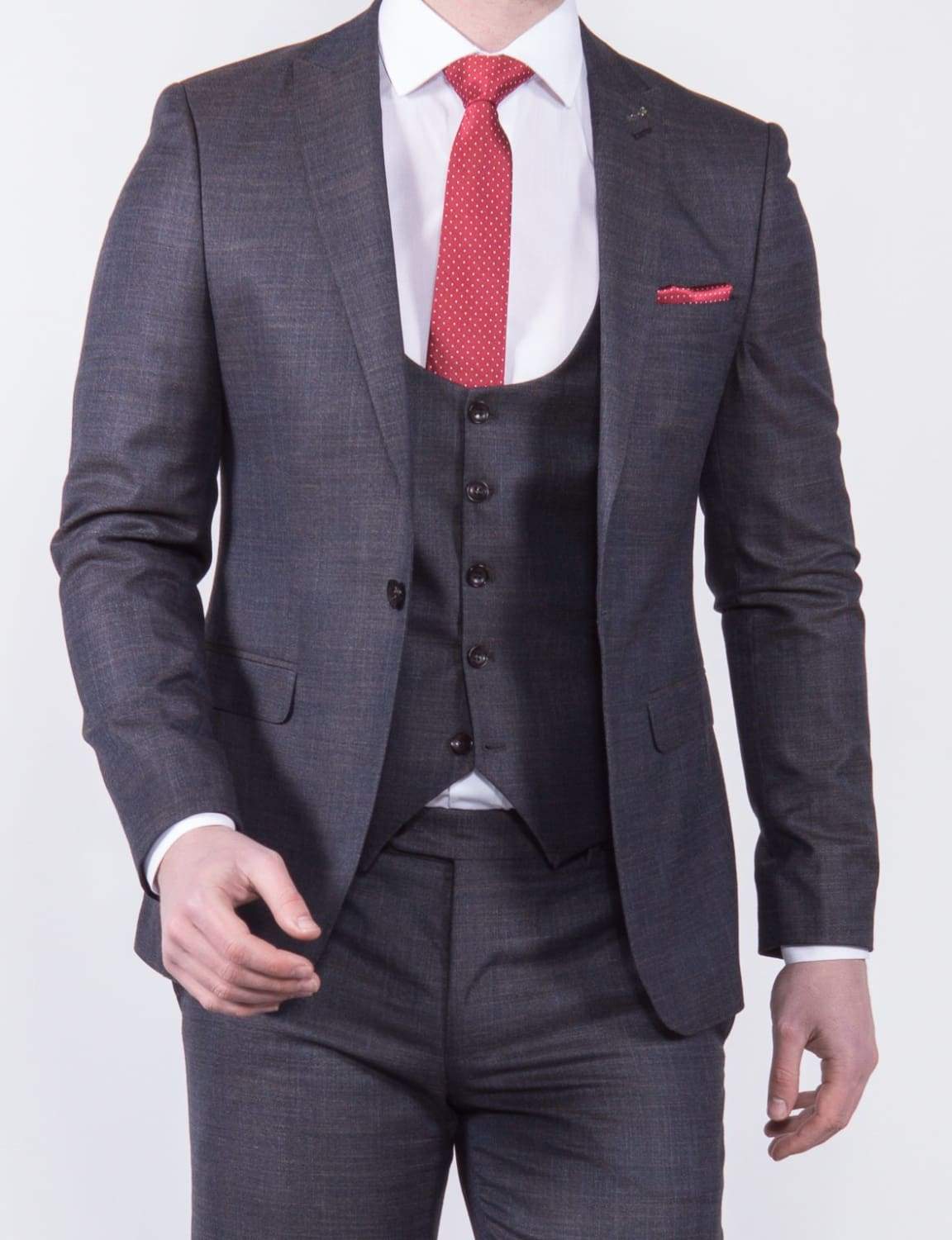Galbani Men's 3-Piece Slim Fit Italian Style Brown Suit | Premium Business & Formal Attire for Weddings, Office & Special Occasions