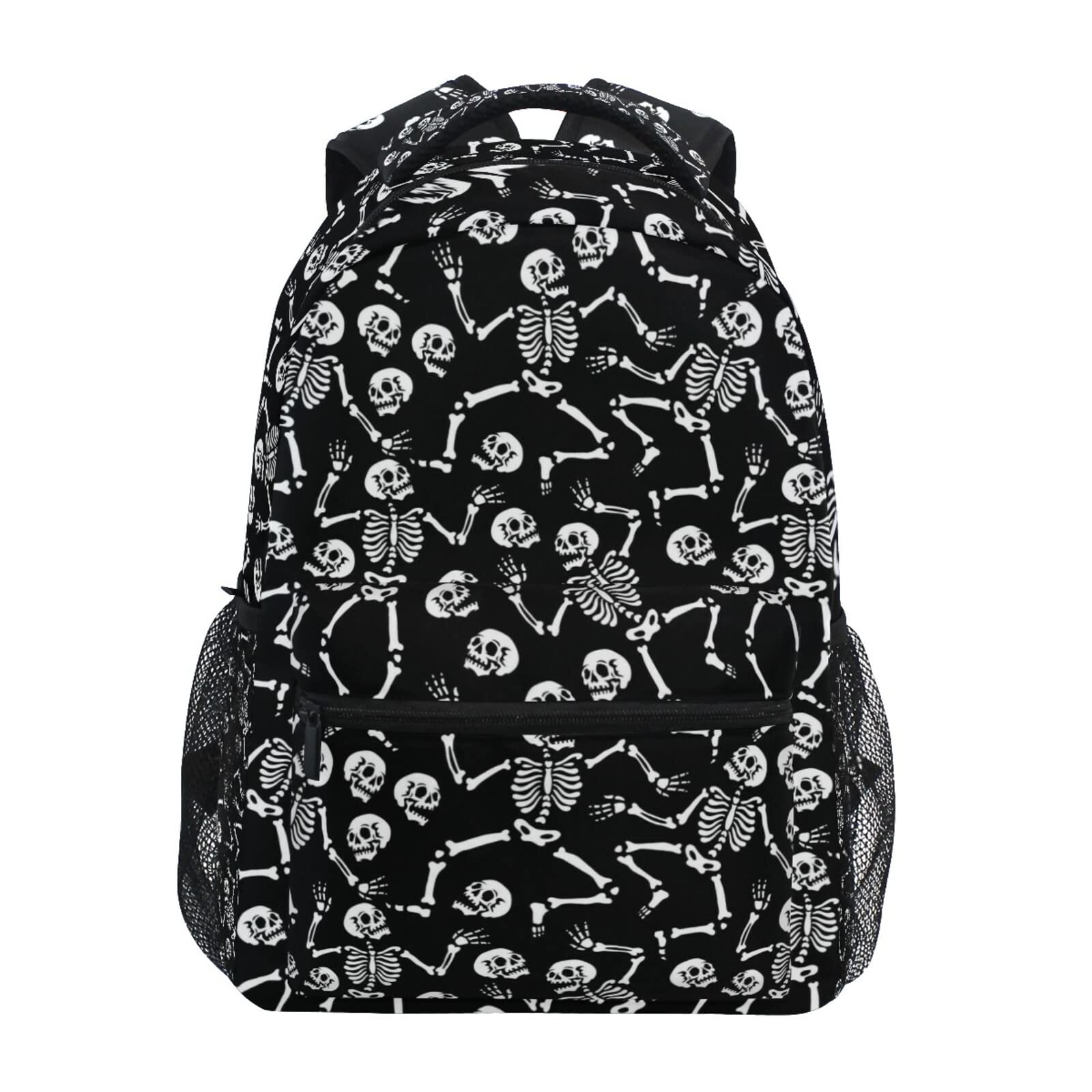 Human Skeletons Halloween Backpack - Skull Print School Bookbag, Laptop Backpack for College & Travel, Durable Daypack for Hiking, Camping & Casual Use | Perfect for School, Work & Outdoor Adventures