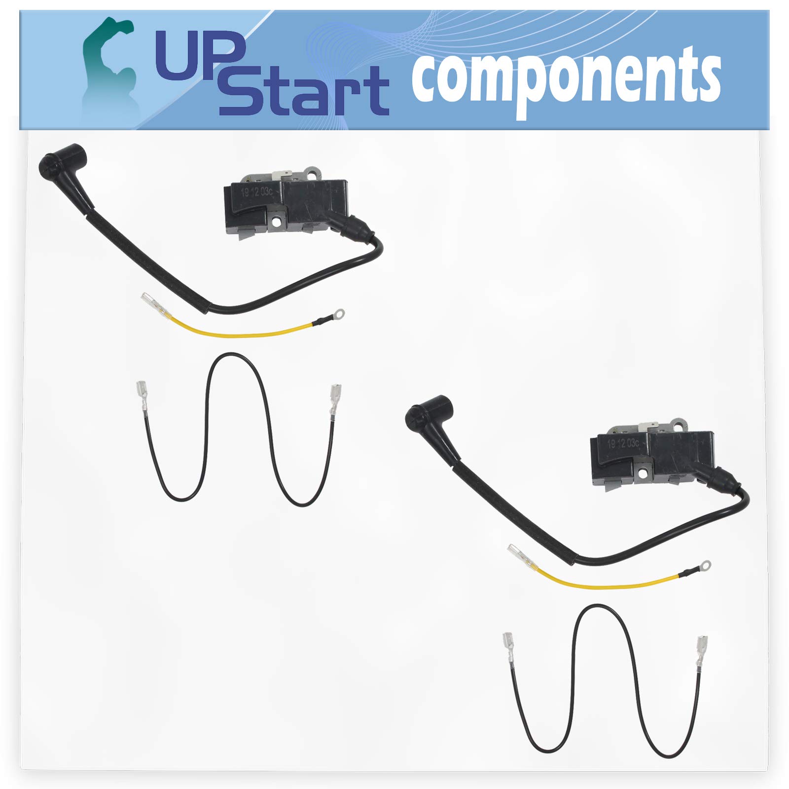 UpStart Components 2-Pack 544047001 Ignition Module Replacement for Husqvarna Chainsaws & Lawn Mowers - Compatible with 537162101 Ignition Coil Assembly - Perfect for DIY Repair & Maintenance