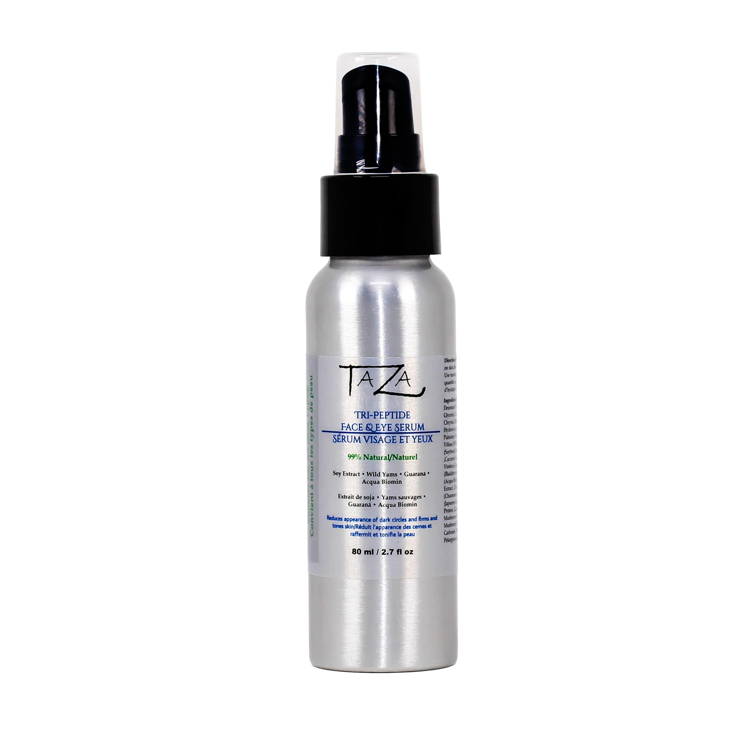 Premium Tri-Peptide Facial Serum - 80ml (2.7oz) with Soy Extract, Wild Yam & Natural Botanicals for Radiant Skin | Anti-Aging, Hydration & Brightening | Day & Night Skincare Routine