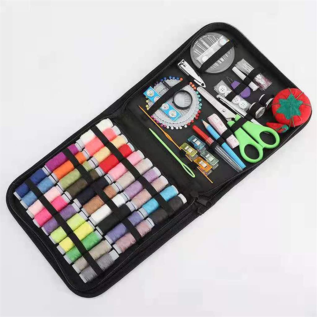 DSFEOIGY 143-Piece Sewing Kit Box Set with Threads, Needles & Embroidery Tools - Perfect for Handicrafts, Machine Needlework & DIY Sewing Projects