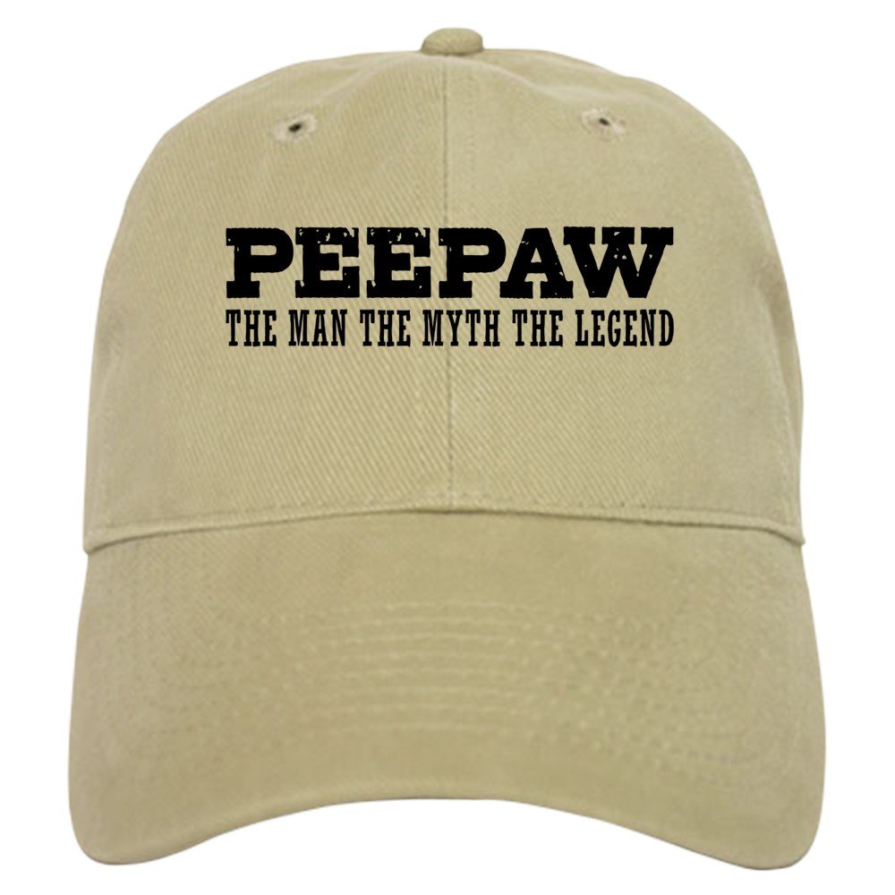 Peepaw The Man The Myth The Legend Baseball Cap - Funny Grandpa Gift for Father's Day, Birthday & Retirement - Adjustable Dad Hat for Casual Wear & Outdoor Activities