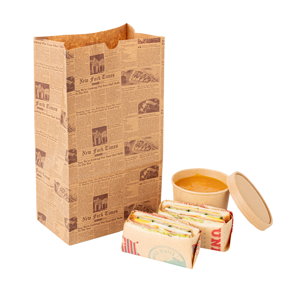Eco-Friendly Kraft Paper Bags 12 lb, 7 x 4.25 x 12.5 Inches - 100 Count Box - Perfect for Grocery, Retail & Gift Packaging