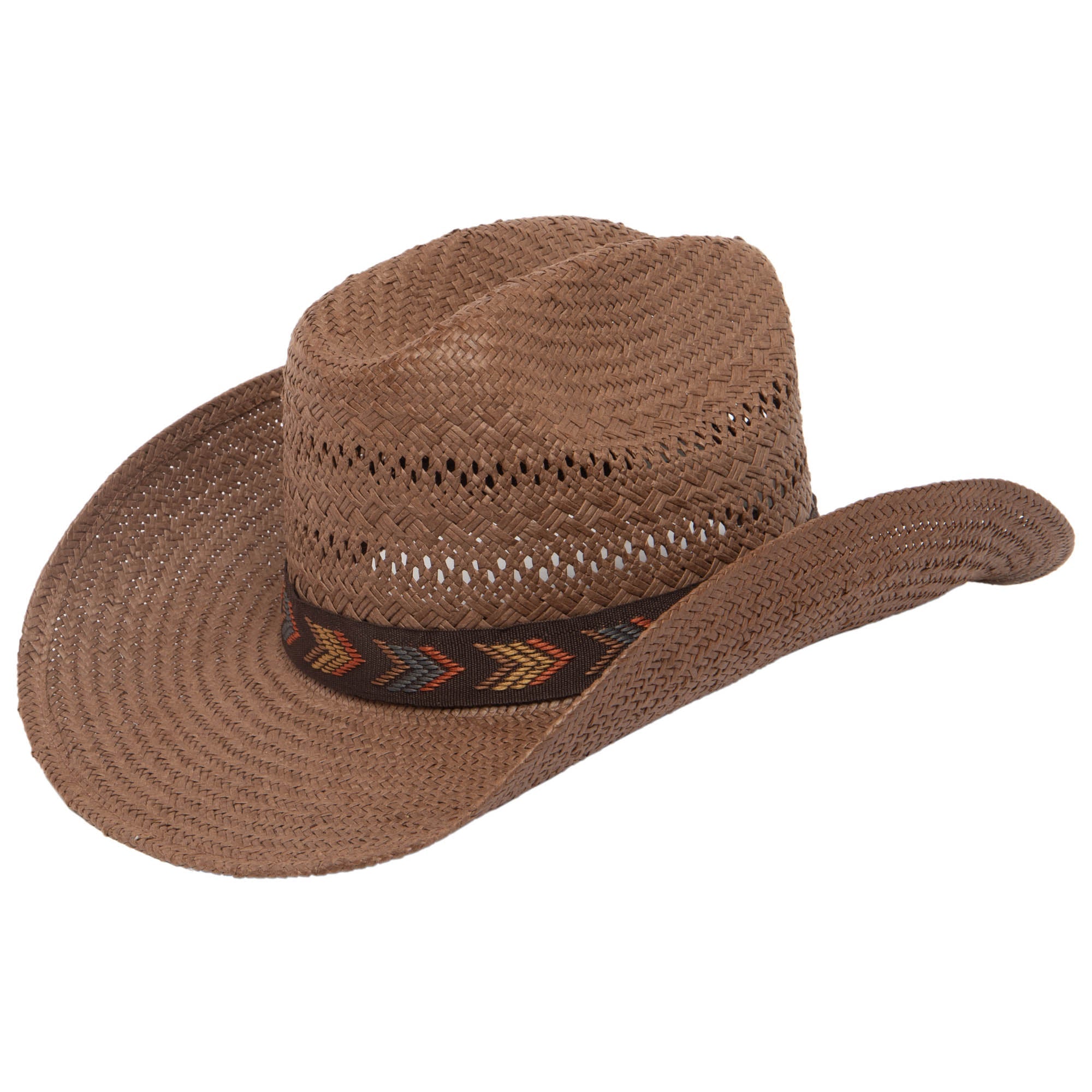 Men's Ventilated Cattleman's Crease Cowboy Hat - Western Style for Rodeo, Outdoor & Country Fashion