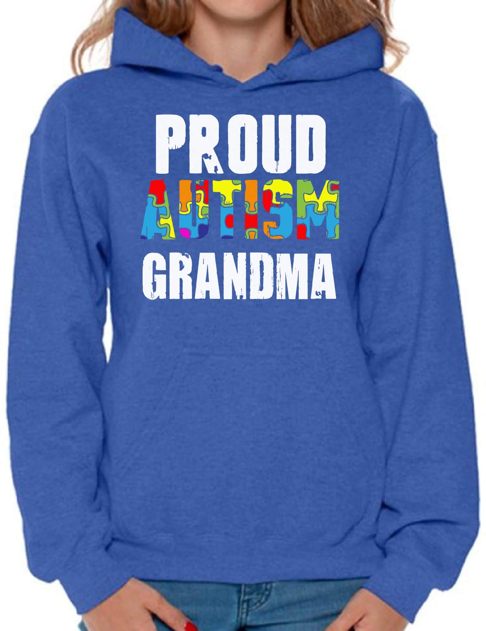 Autism Awareness Hoodie for Grandma - Supportive & Comfortable Pullover for Autism Acceptance - Perfect for Fundraisers, Walks & Daily Wear