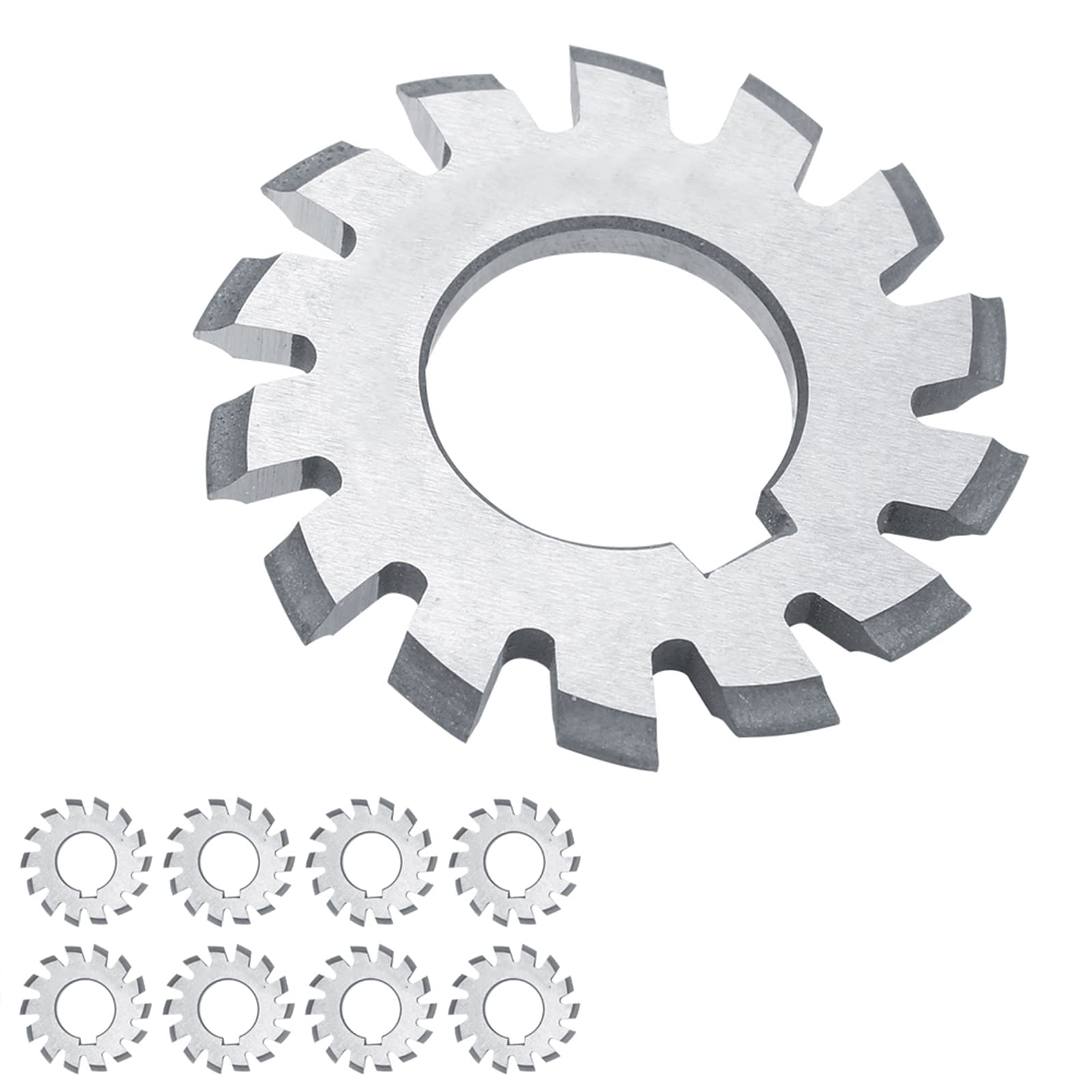 8Pcs High-Speed Steel Involute Gear Cutters Set for Milling Machine - 20° Pressure Angle M1(1-8) Disk Shaped - Perfect for Gear Manufacturing, Repair & DIY Projects