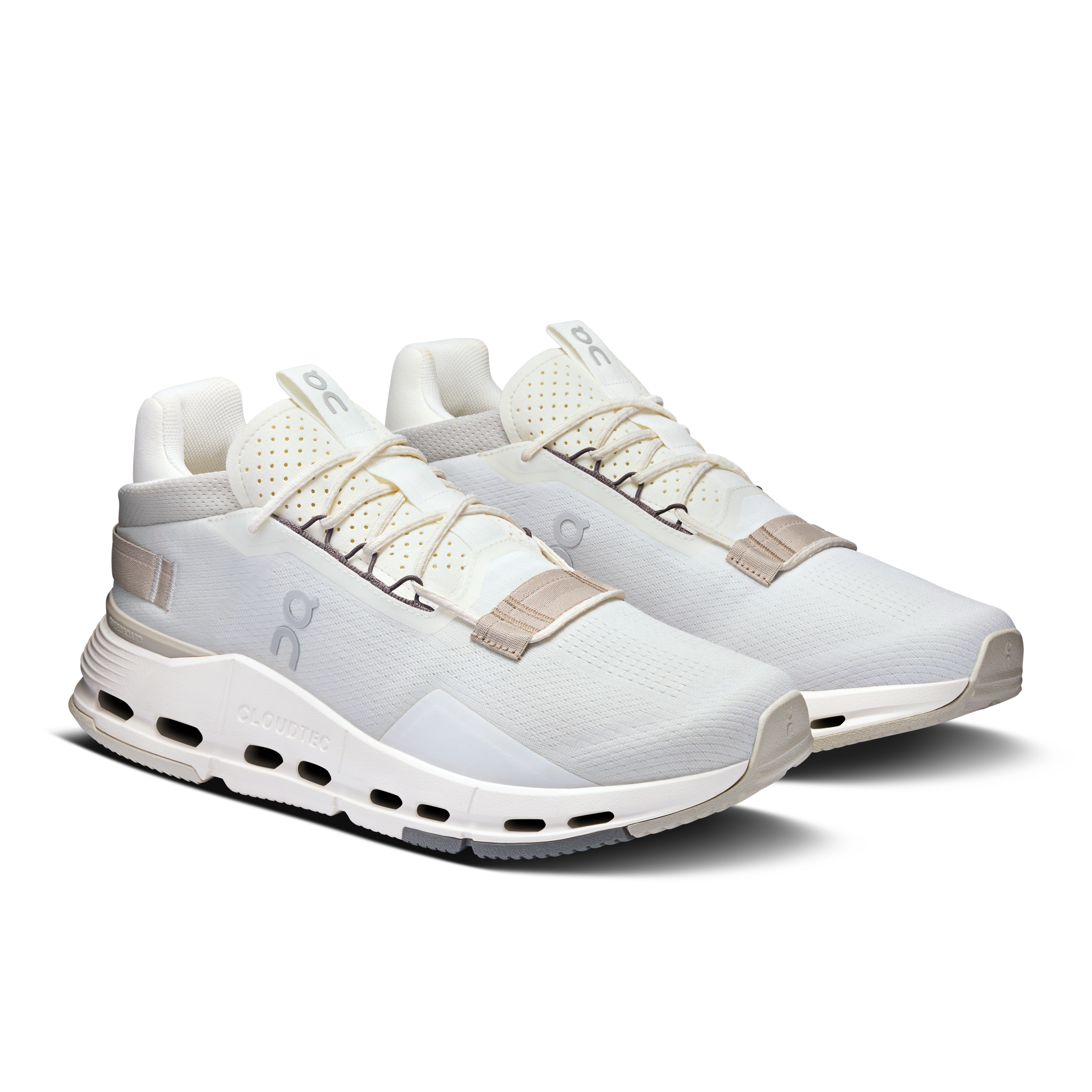 On Running Men's Cloudnova 2 Running Shoes - Lightweight & Breathable for Jogging, Gym Workouts - Ice/Sand Colorway