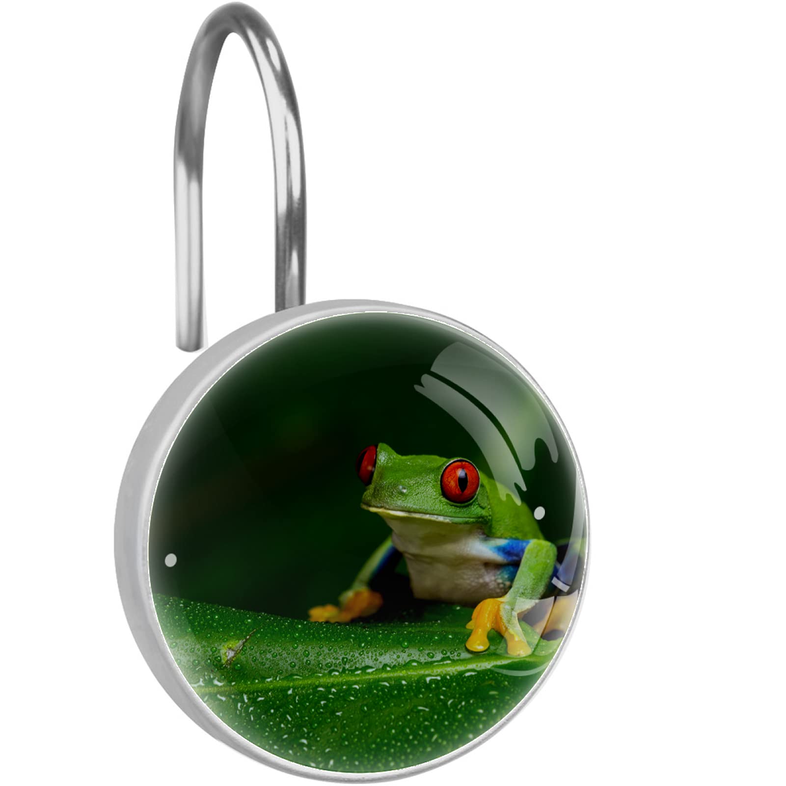 Rust-Resistant Frog Shower Hooks - 12 Pack for Bathroom Decor