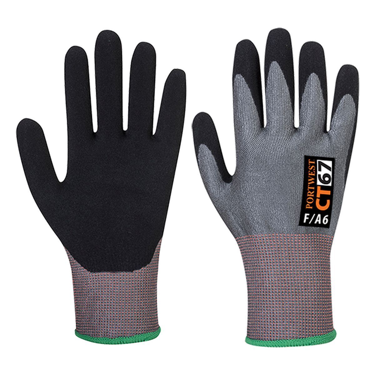 Premium AHR Nitrile Foam Gloves - Style CT67 | Chemical & Oil Resistant, Durable Work Gloves for Automotive, Industrial & Cleaning Use