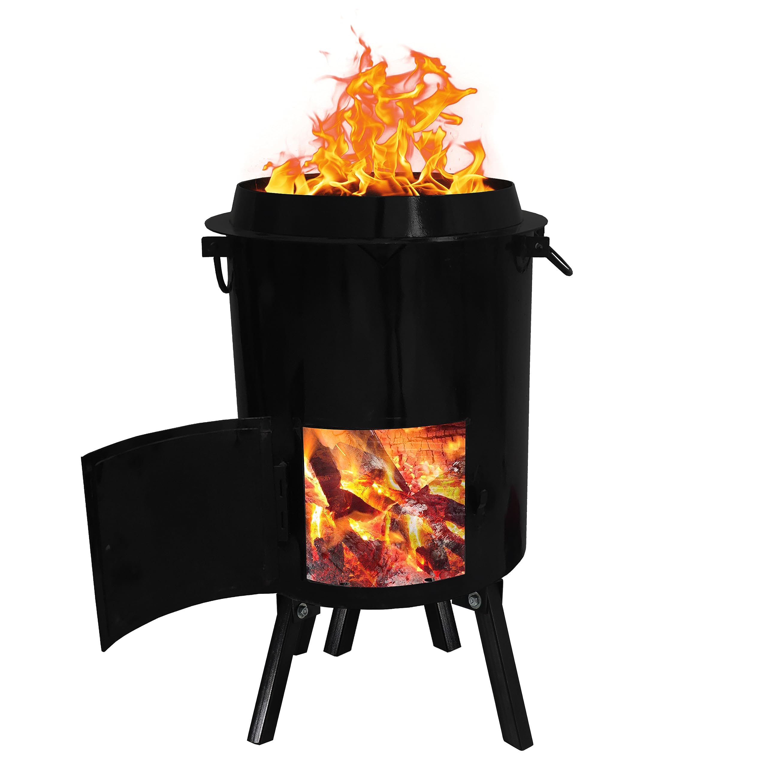 FEBTECH - 14-16 Inch Heavy Duty Steel Uzbek Kazan Oven for Plov Pilaf, Lagman & Shorpa | 8L-18L Capacity | Wood Fire Cooking | Perfect for Outdoor Camping, Picnics & Traditional Central Asian Cuisine