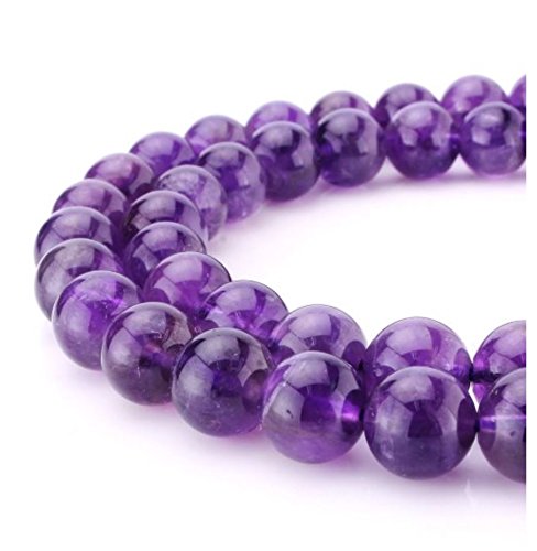 Natural Purple Amethyst Healing Gemstone Beads - 4mm Round Loose Stones (89-94pcs) for Jewelry Making, DIY Crafts, Meditation & Energy Healing - Perfect for Bracelets, Necklaces & Spiritual Decor