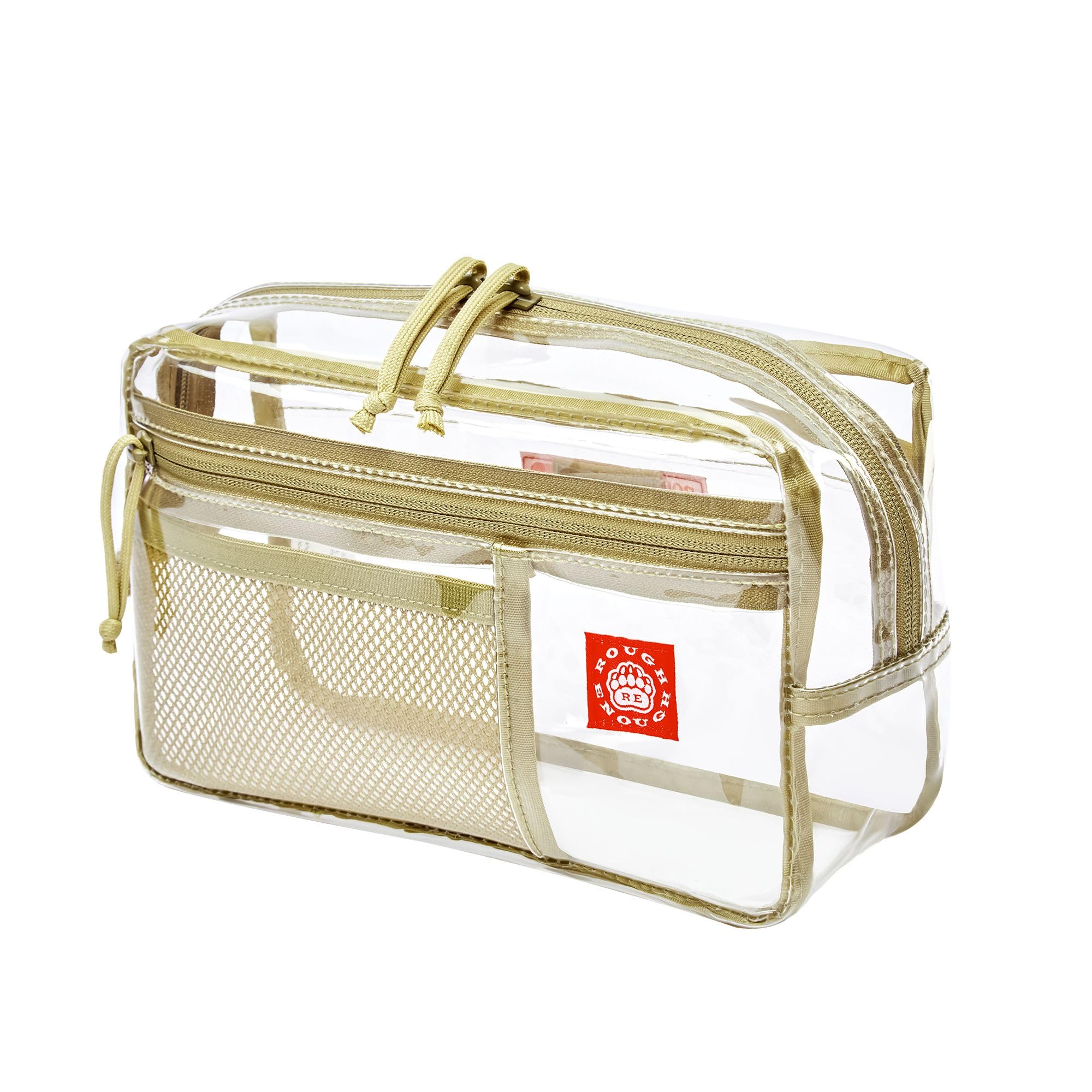 Clear Travel Toiletry Bag for Women & Men - Small Cosmetic Organizer with Durable Rough Texture - Perfect for Makeup Storage, Gym Essentials & Weekend Getaways