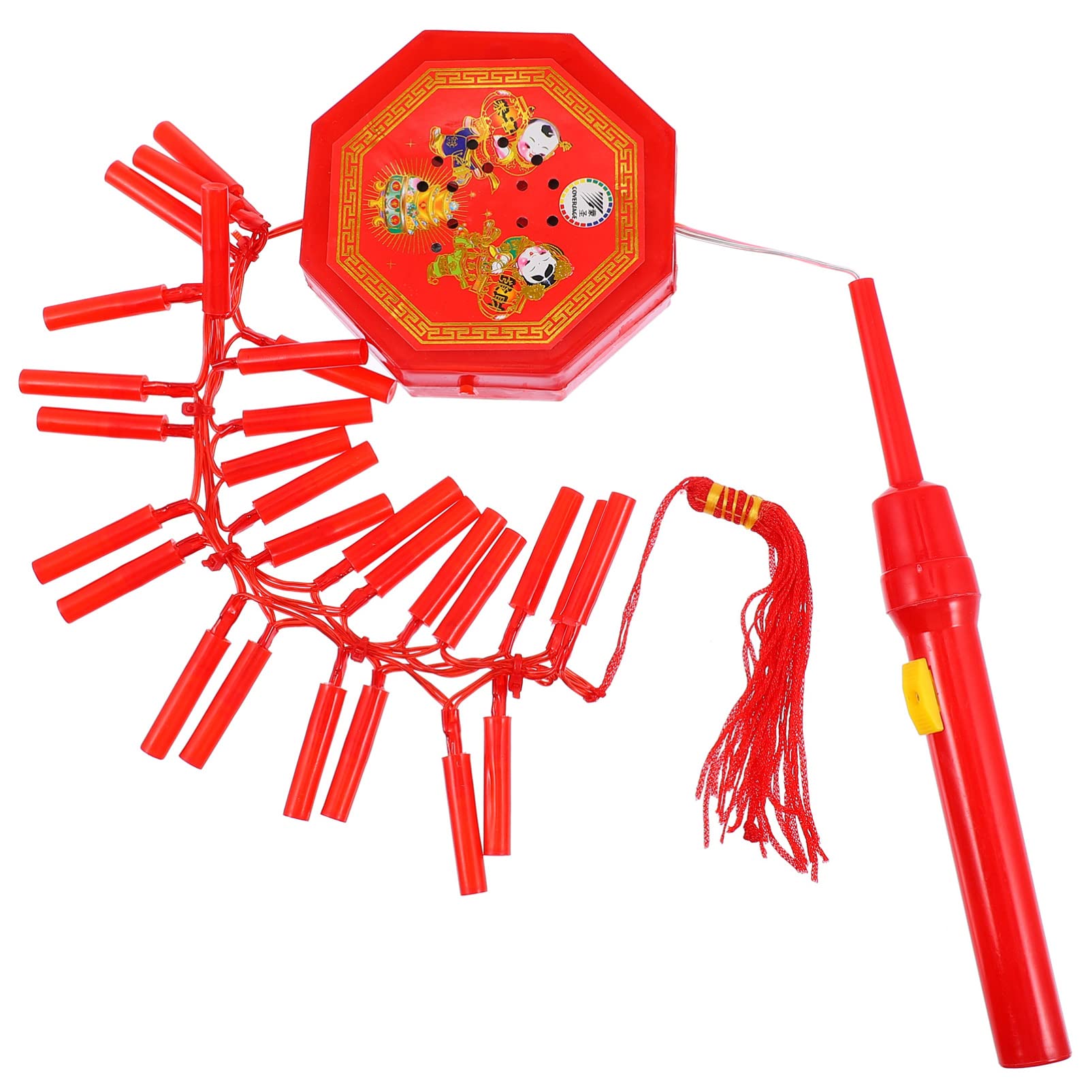 NUOBESTY Handheld LED Red Chinese Lantern with Tassel - Wedding Decor, Spring Festival Ornament, Kids New Year Party Decoration - Perfect for Chinese New Year Celebrations, Wedding Receptions & Cultural Events