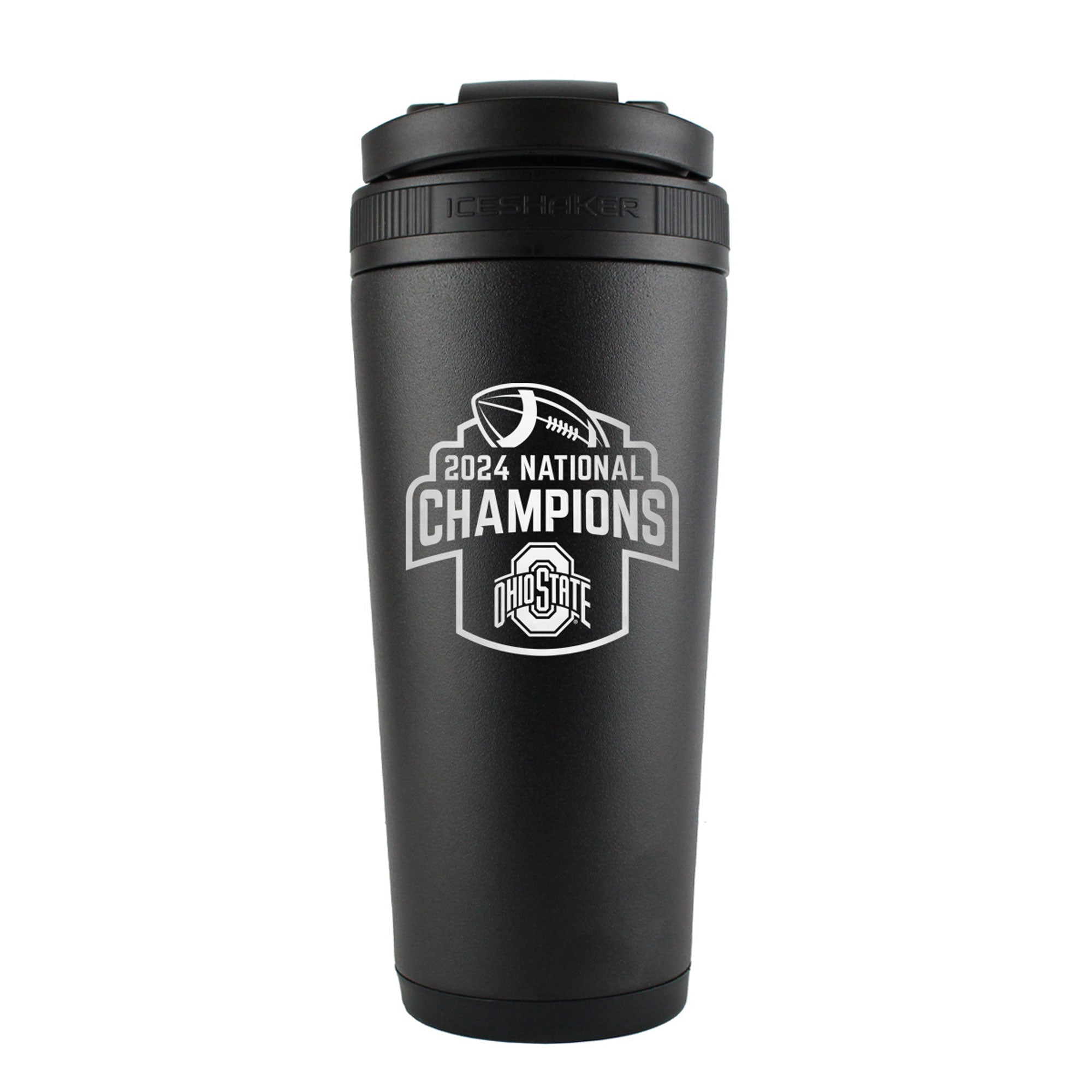 Official Ohio State 2024 National Champions 26oz Stainless Steel Insulated Tumbler with Lid - Black - Perfect for Gym, Workouts, Office & Travel
