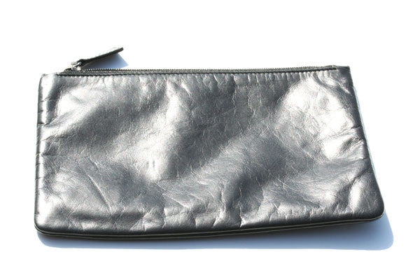 Premium Black Leather Zip Envelope Wallet - Slim RFID Blocking Travel Organizer for Passport, Cards & Cash | Business, Commuting & Vacation Essentials