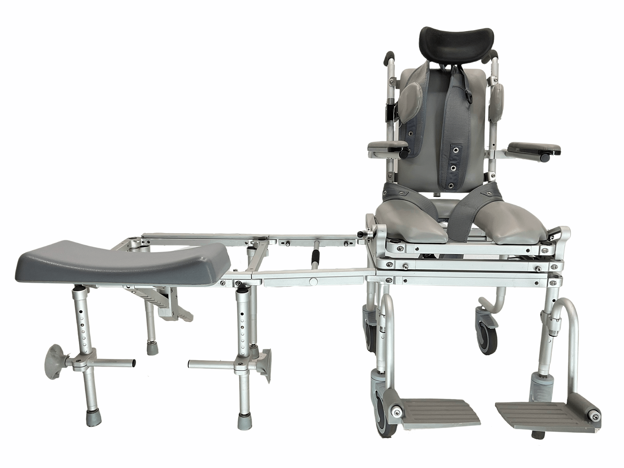 Multichair 6000TILT Adjustable Commode Shower Bench with Tilting & Removable Leg Rests - Ideal for Elderly Care, Bathroom Safety, and Mobility Assistance