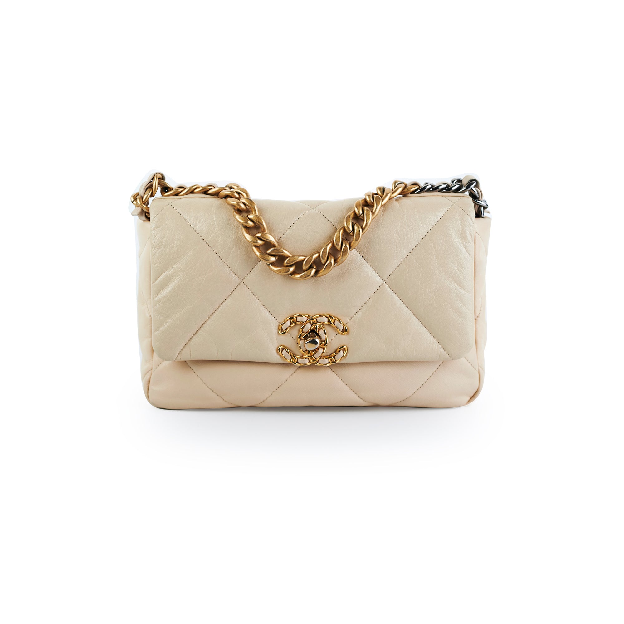 Chanel Small 19 Beige Handbag - Luxury Designer Crossbody Bag for Women | Perfect for Date Night, Office & Special Occasions