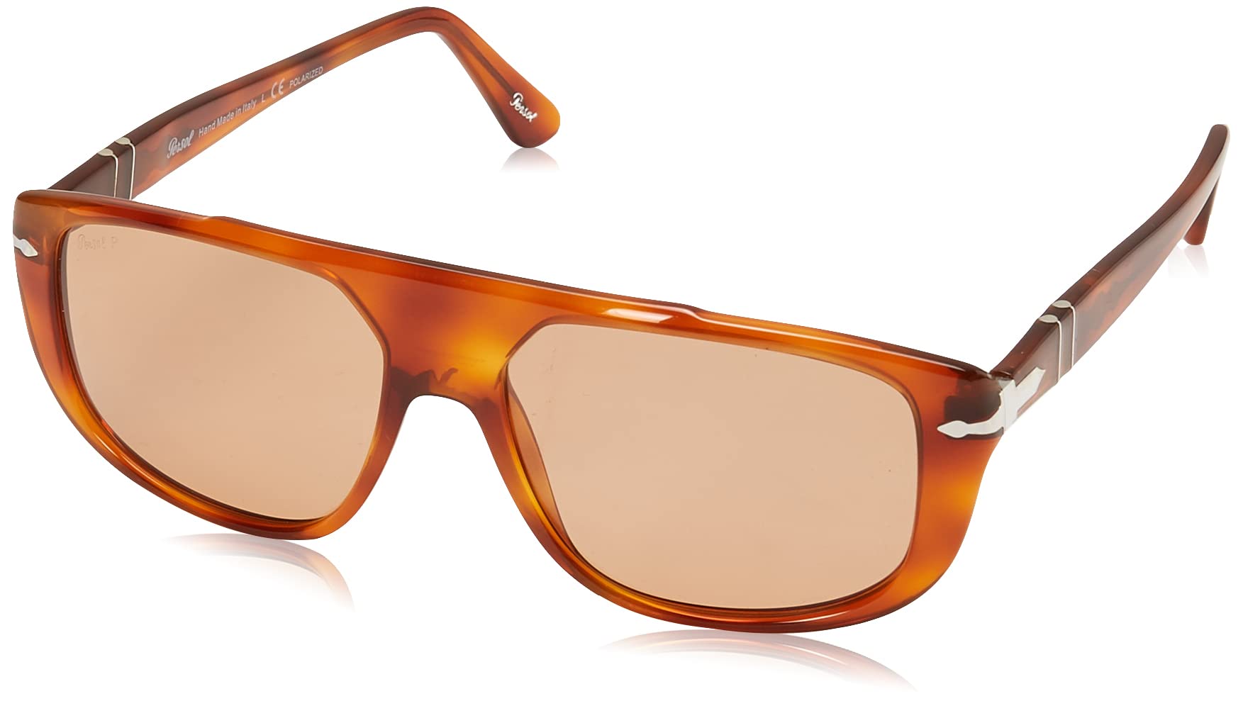 Persol PO3261S Rectangular Polarized Sunglasses for Men & Women - UV Protection, Classic Style for Driving, Travel & Outdoor Activities