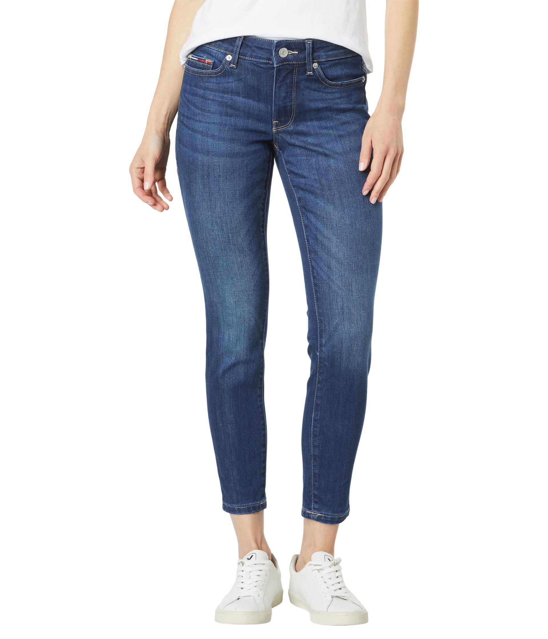 Tommy Hilfiger Women's Skinny Jeans - Mid Rise Stretch Denim Pants for Women | Slim Fit Comfortable Jeans | Perfect for Casual Outfits & Summer Fashion