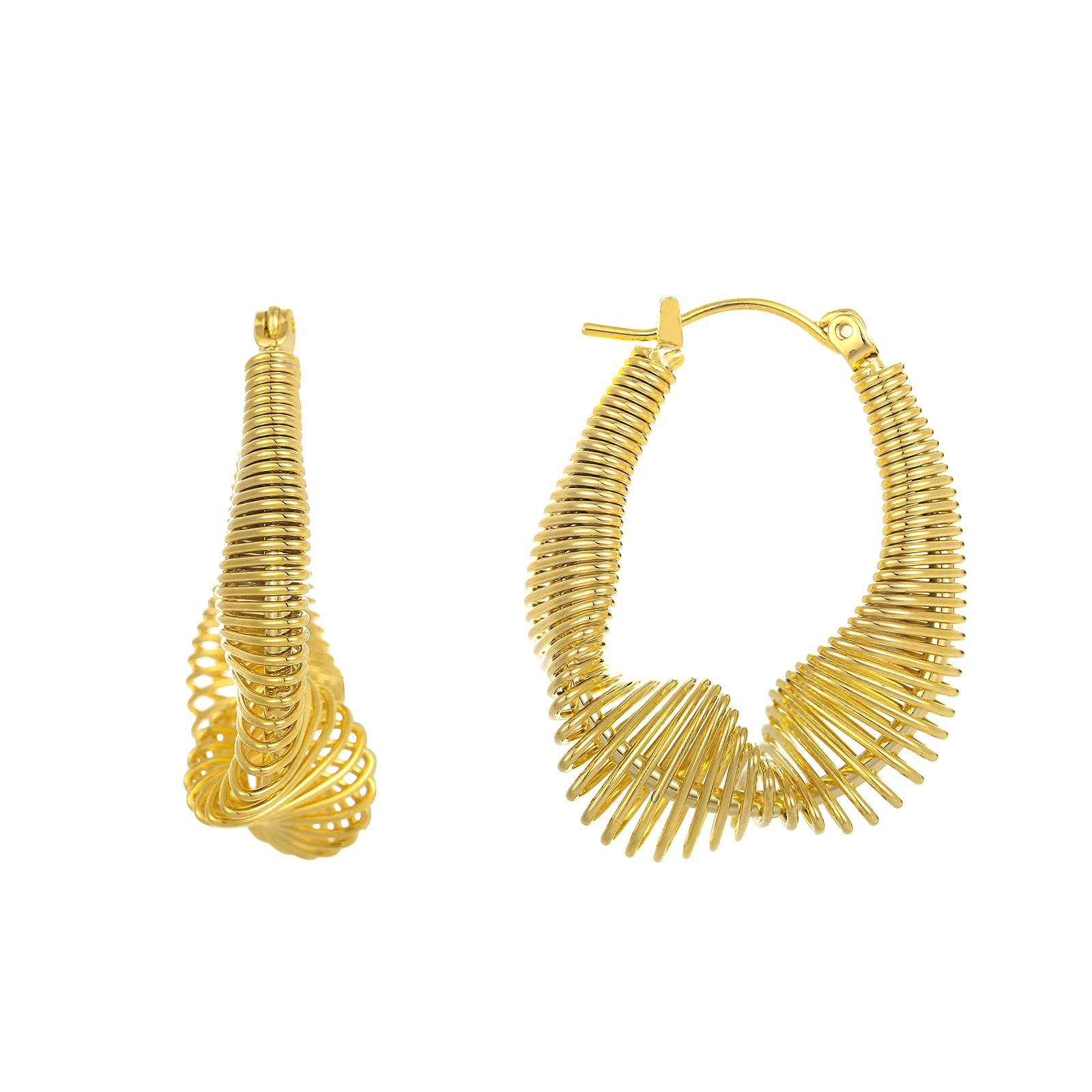 Personalized Bamboo Hoop Earrings with Custom Name - 18k Gold Plated Fashion Jewelry for Women, Girls & Mothers | Perfect Gift for Birthday, Anniversary, Mother's Day & Everyday Wear