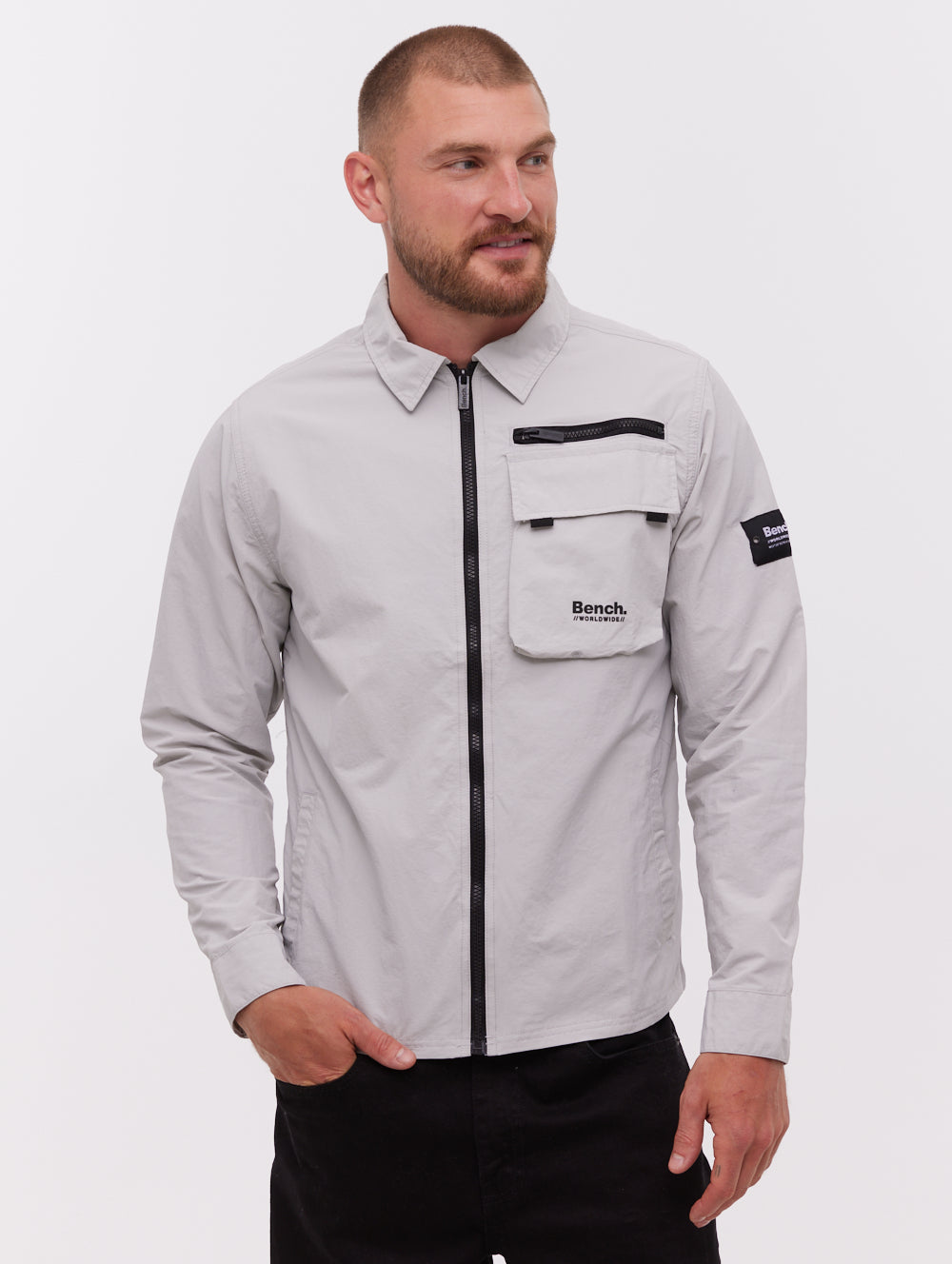 Aikido Zippered Shacket Jacket for Men & Women - Lightweight Fleece Lined Outdoor Wear for Hiking, Camping & Casual Style
